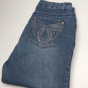 VINTAGE ACCINI BOOTCUT JEANS 8/29x28 DECORATED POCKET 😎